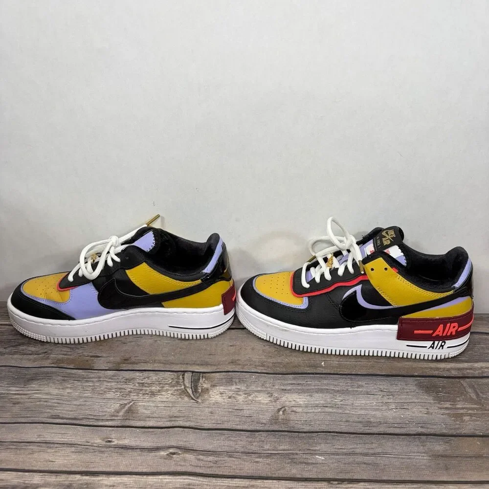Nike Air Force 1 Low Shadow Sisterhood Dark Sulfer Sneakers Womens 7 DO6114-700